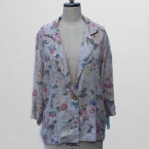 Vintage, oversized, floral blazer- 1980s